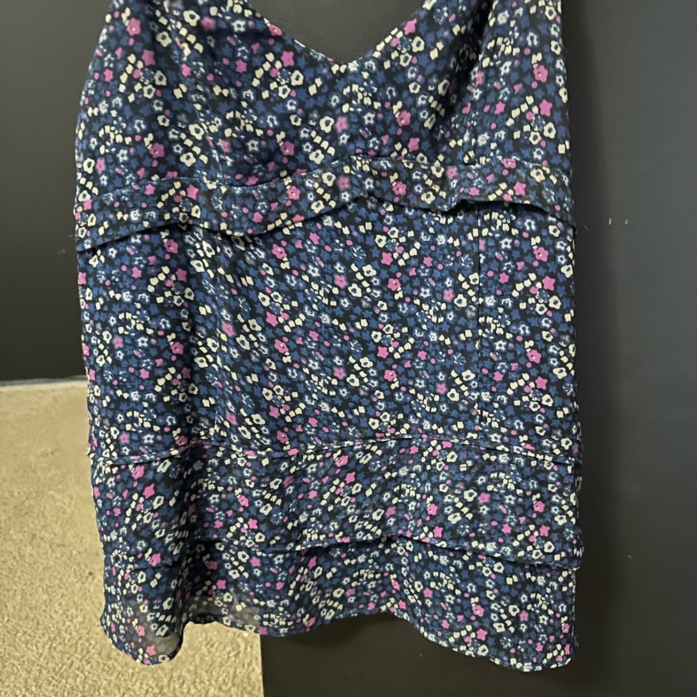 Floral Blue and Pink tank top
